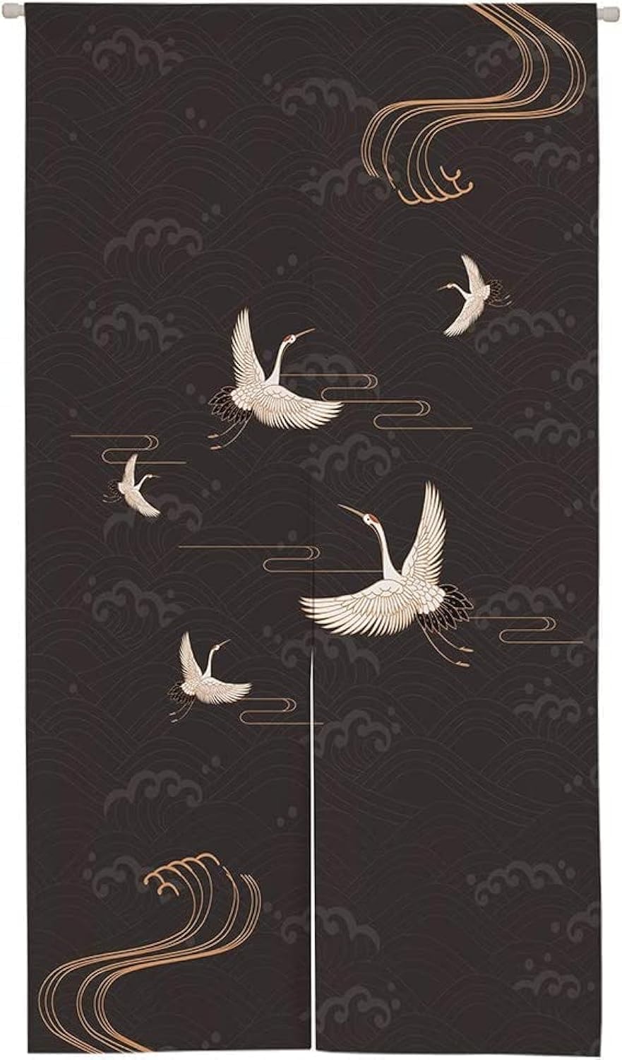 Ofat Home Japanese Painting Hokusai Noren The Great Wave Off Kanafawa and Artistic Doorway Curtain Tapestry for Wall Hanging Bedroom Decor, Red, Customizable, 33.5"x 59"