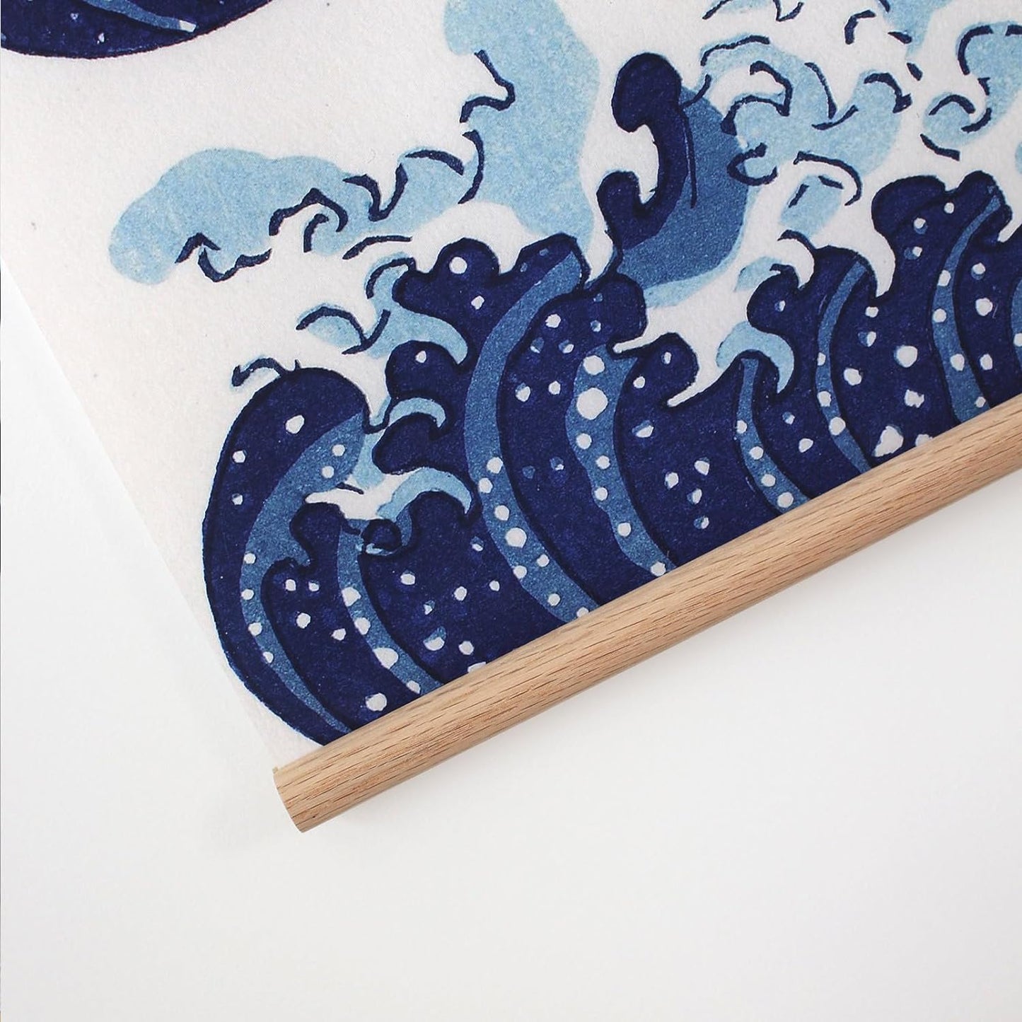xinyuru Japanese Traditional Art The Great Wave Off Kanagawa by Hokusai,Hanging Poster with Wood Frames,Ready to Hang Decorative Wall 16''x32'' x 3 Piece Set