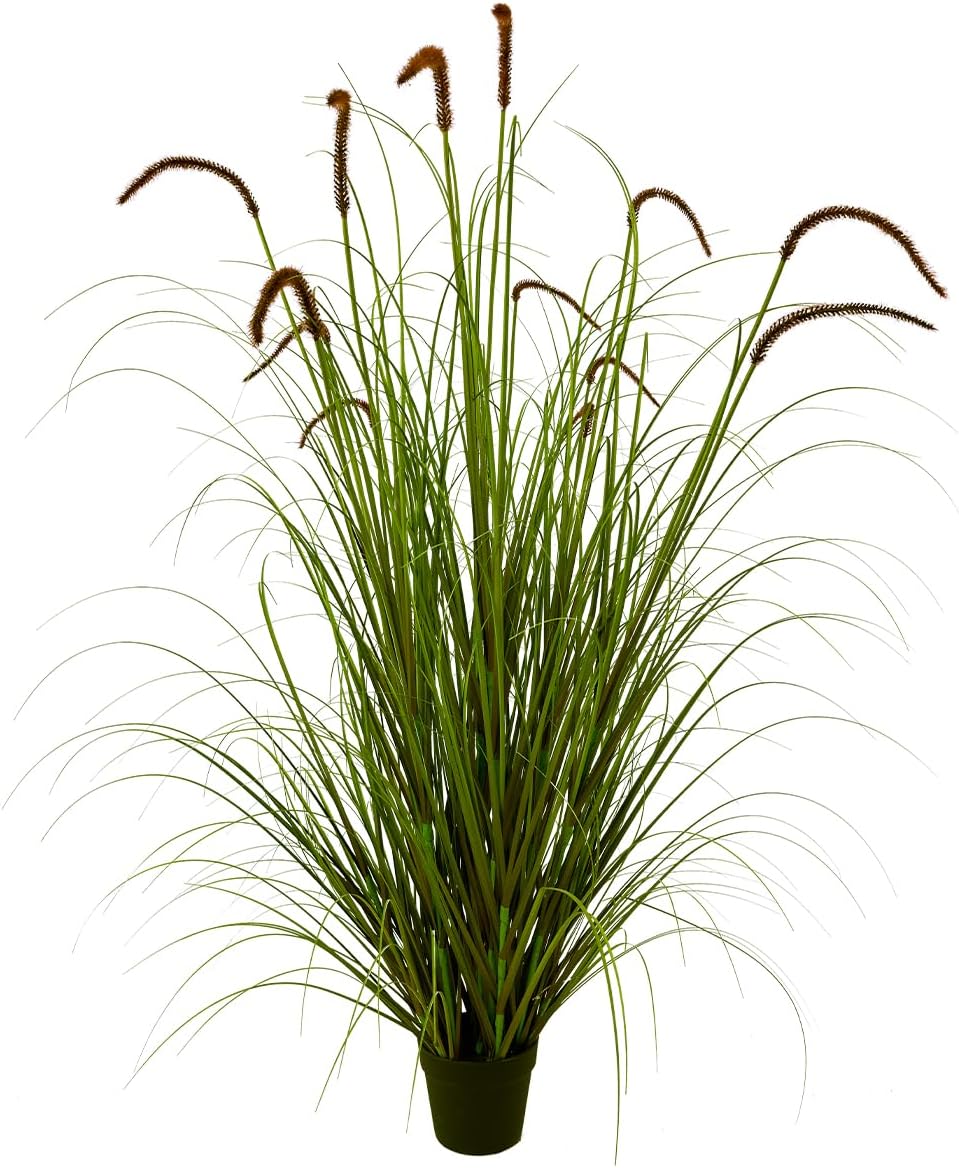 Artificial Plant 47in(2pack) Tall Artificial Grass Plant,Faux Plants Indoor Home Decorative Artificial Plants & Flowers in Pot Fake Plant, House Plant Indoor