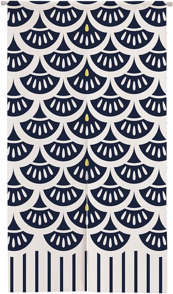 Ofat Home Japanese Painting Hokusai Noren The Great Wave Off Kanafawa and Artistic Doorway Curtain Tapestry for Wall Hanging Bedroom Decor, Red, Customizable, 33.5"x 59"