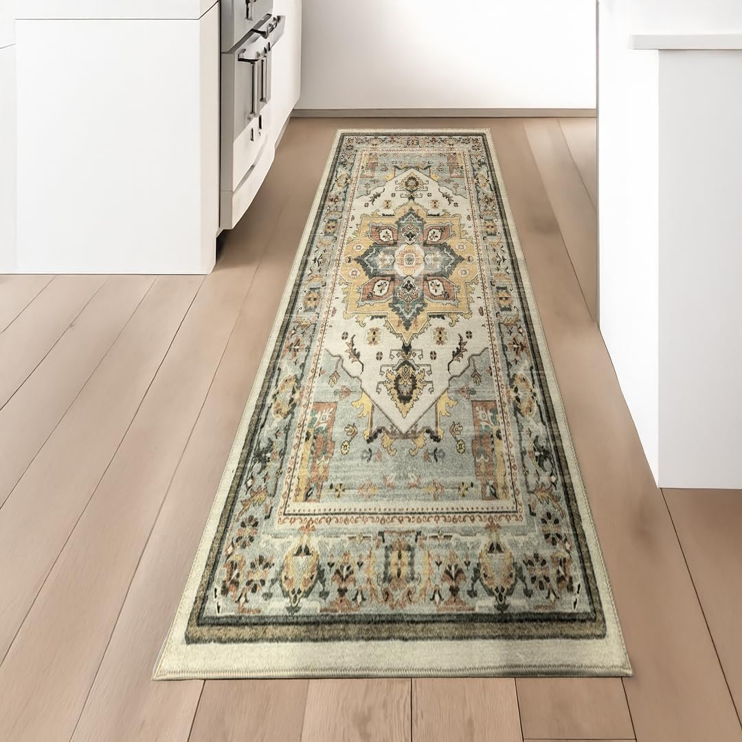 Muddy Mat® Plaid 2x3 Washable Area Rugs for Living Room, Bedroom & Dining Room – Modern Soft Low Pile Non Slip Carpet – Pet Friendly Waterproof Foldable Rugs for Home