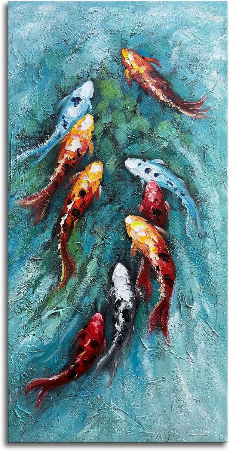 zoinart Hand Painted Modern Oil Paintings on Canvas Large Abstract Textured Canvas Wall Art, Abstract Paintings Framed Artwork for Home Decorations Ready to Hang