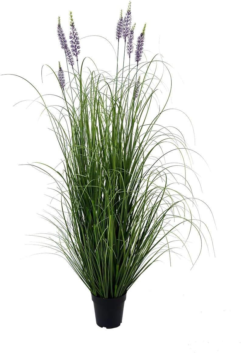 Artificial Plant 35in(1pack) Tall Artificial Lavender Plant,Faux Plants Indoor Home Decorative Artificial Plants & Flowers in Pot Fake Plant, House Plant Indoor