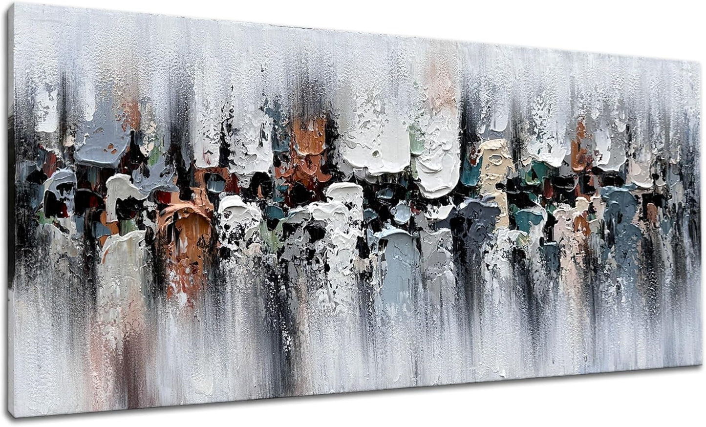 zoinart Hand Painted Modern Oil Paintings on Canvas Large Abstract Textured Canvas Wall Art, Abstract Paintings Framed Artwork for Home Decorations Ready to Hang