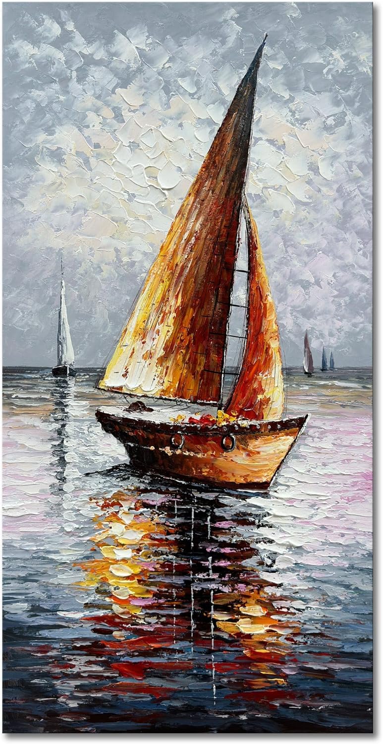 zoinart Hand Painted Modern Oil Paintings on Canvas Large Abstract Textured Canvas Wall Art, Abstract Paintings Framed Artwork for Home Decorations Ready to Hang
