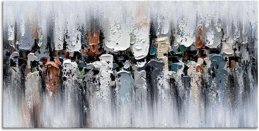 zoinart Hand Painted Modern Oil Paintings on Canvas Large Abstract Textured Canvas Wall Art, Abstract Paintings Framed Artwork for Home Decorations Ready to Hang